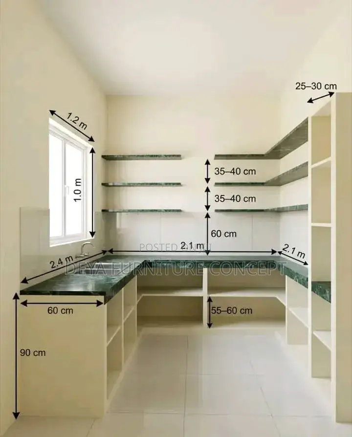 Chairs Bed Walldrop and Kitchen Cabinet