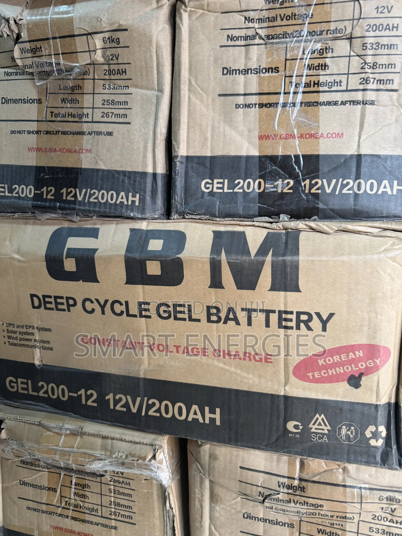 12v 210Ah GBM Dry Cell Battery