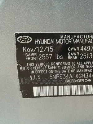 Hyundai Sonata 2016 Gray