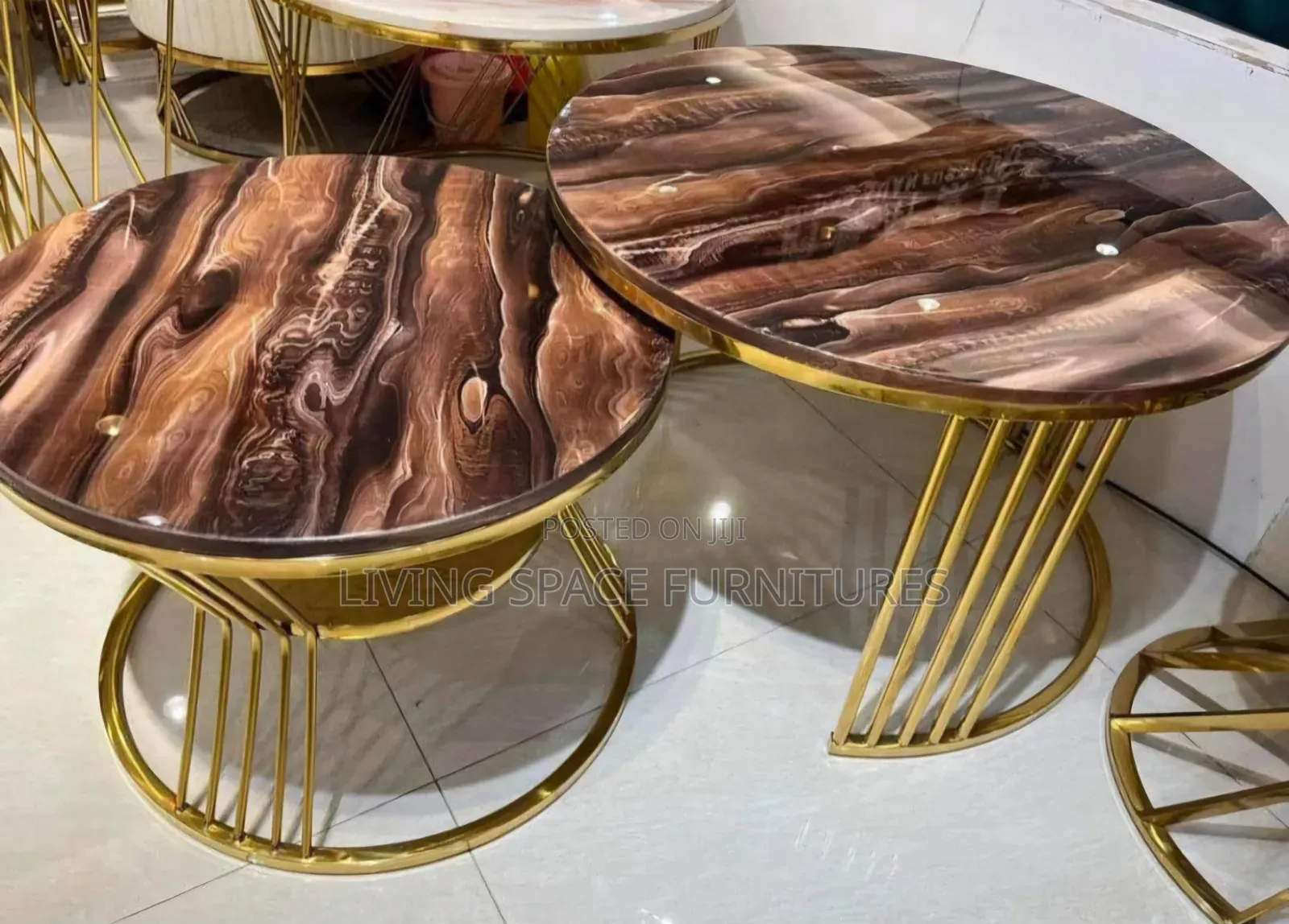 Luxury Marble Coffee Table Set