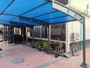 Modern Net Carport Shade 3 Cars Projection