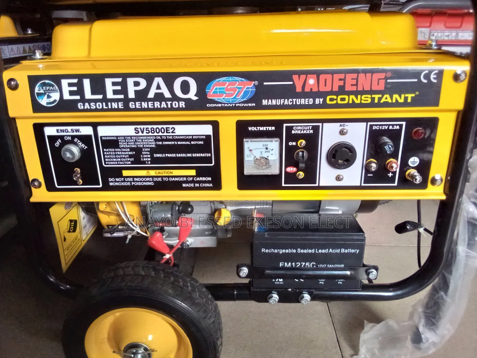Elepaq Generator 4.5kva Key Type Cooper