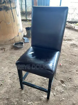 Used Black Leather High Back Restaurant Chairs