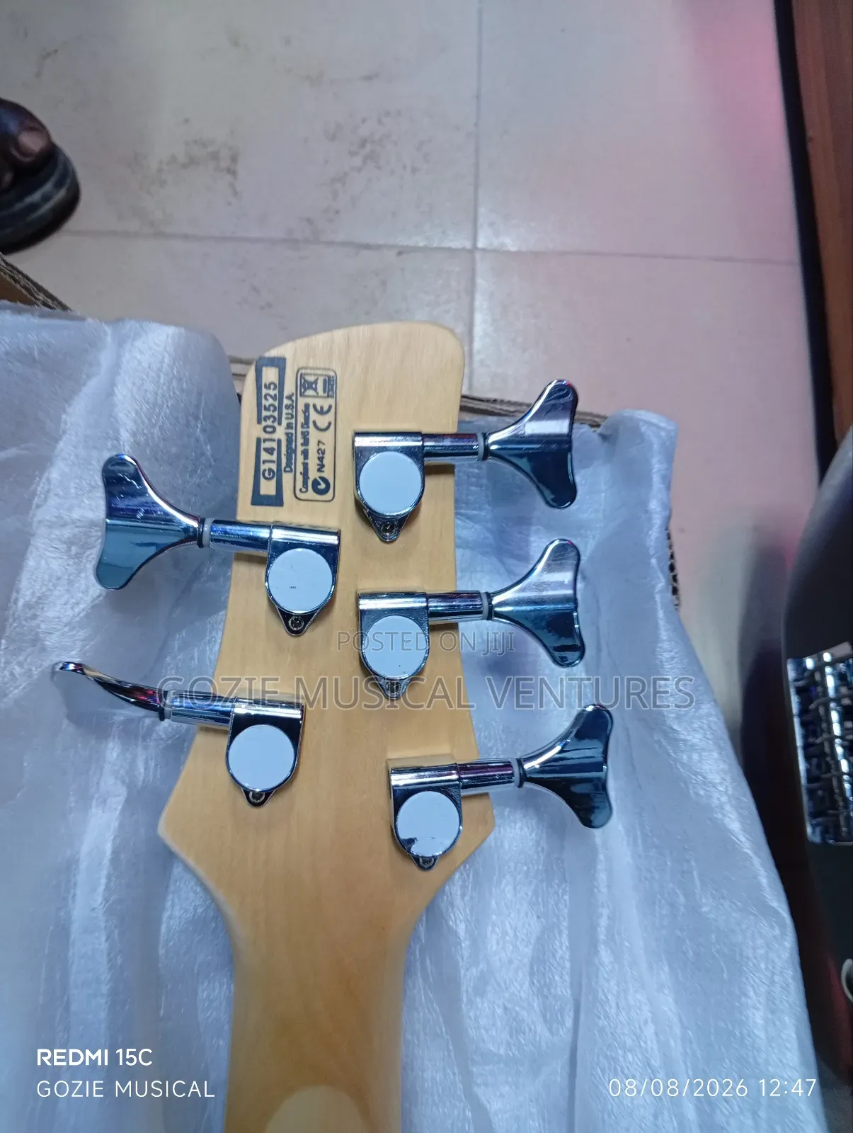 24frets Ibanez 5-String Ative Bass Guitar White Colour With Bag Cable