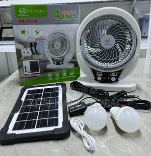 8 Inches Table Fan High Breeze Long Lasting Battery. Led Lamp