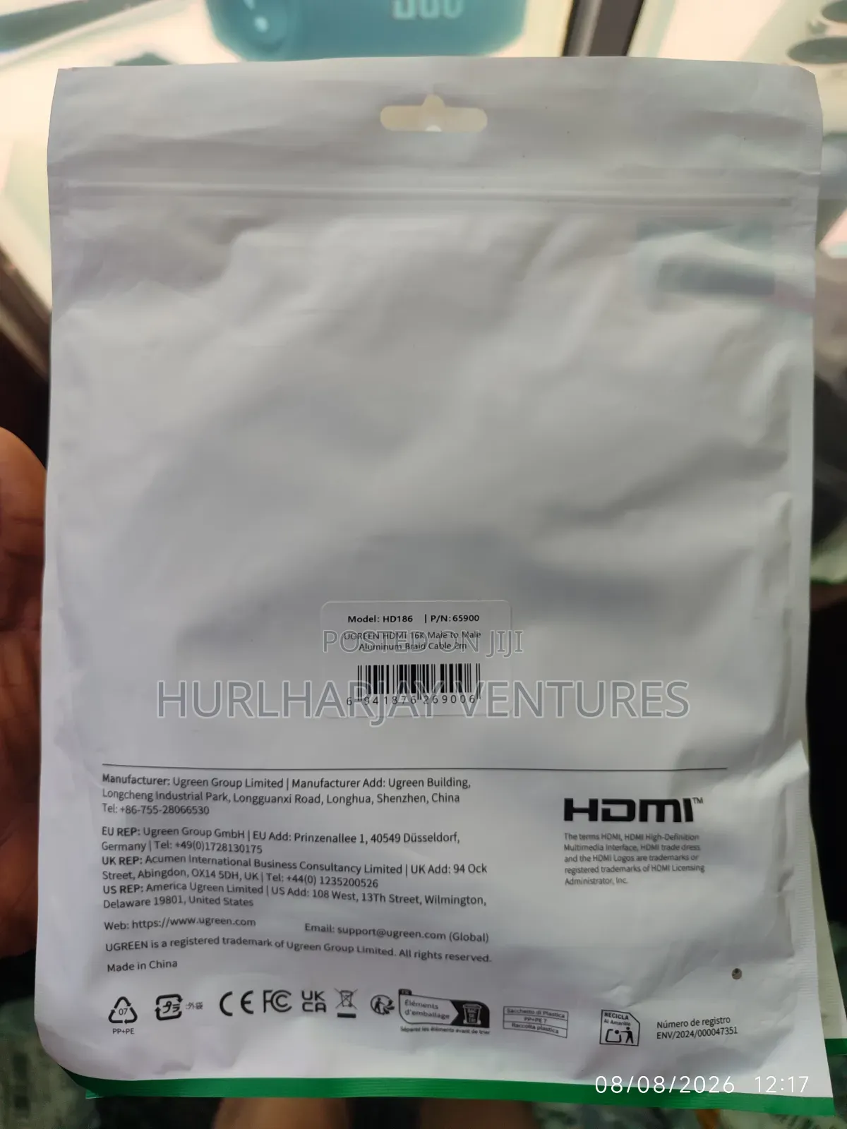 2m Ugreen Hdmi V2.2 - Cable
