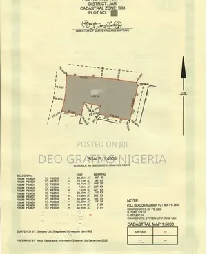 Four (4) Hectares of Land for Sale in Jahi by Gilmor Abuja