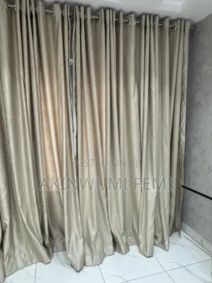 95 Inches Long Gold Curtain