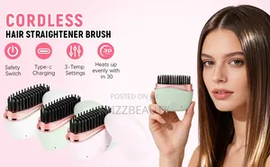 Hair Straightener Brush ( Cordless)