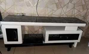 Imported Executive Adjustable Marble Top TV Stand