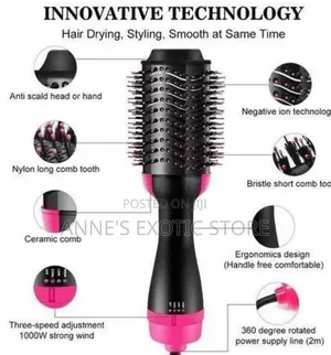 One Step 3-in-1 Hot Air Brush Hair Dryer Styler