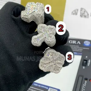 3D Buss Down VVS Moissanite Diamond Rings for Men 