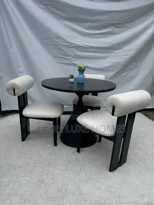 Round Table Dining Set With Three Chairs