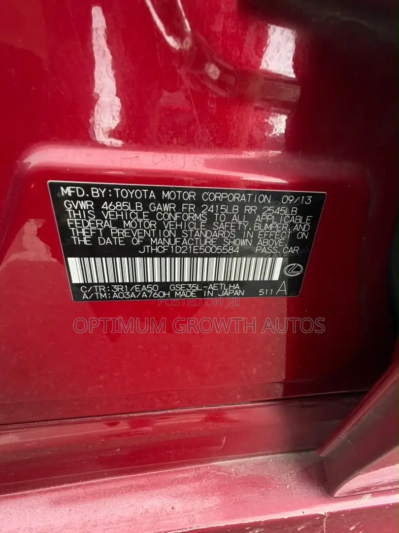 Lexus IS 250 4WD 2014 Red