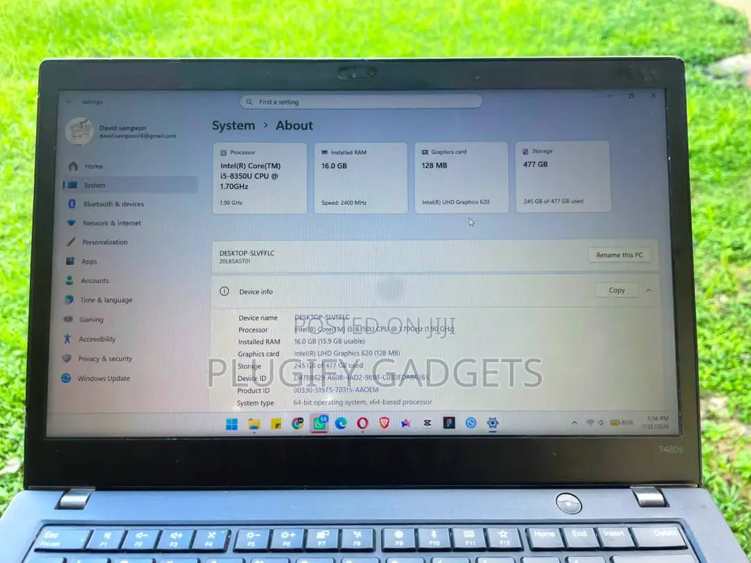 Lenovo ThinkPad T480s 8th Gen Ultrabook