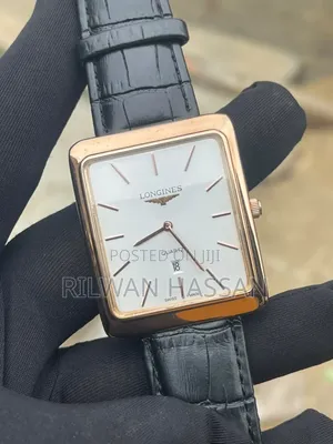 Longine Square Face Genuine Leather