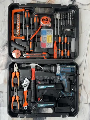Tools Set With 36v Cordless Impact Drilling Machine -47pieces