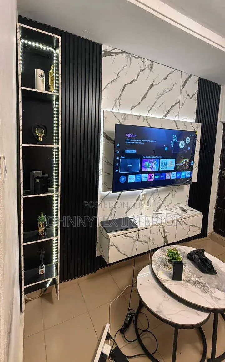 Plain White Line for the TV Console