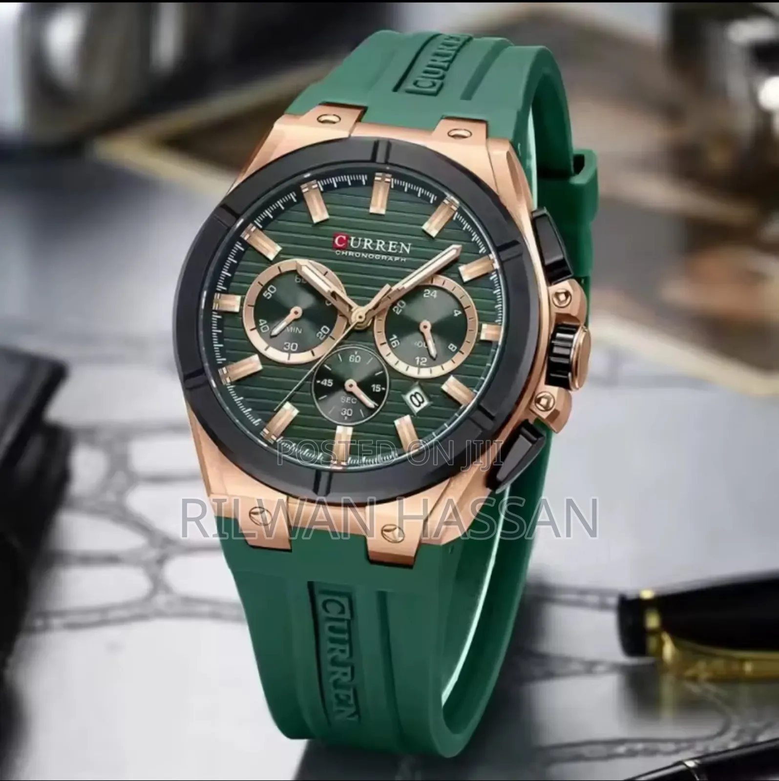 Curren Chronograph Rubber Strap