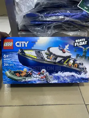 LEGO City Police Boat 60456 With Shark Dinghy Kids 6+