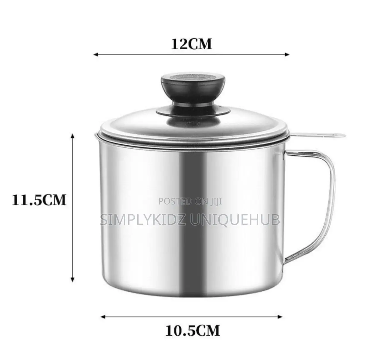 Stainless Steel Oil Storage Pot With Lid