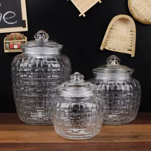 3 Piece Glass Jar Set With Lids – Airtight Food Storage Canisters
