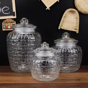 3 Piece Glass Jar Set With Lids – Airtight Food Storage Canisters