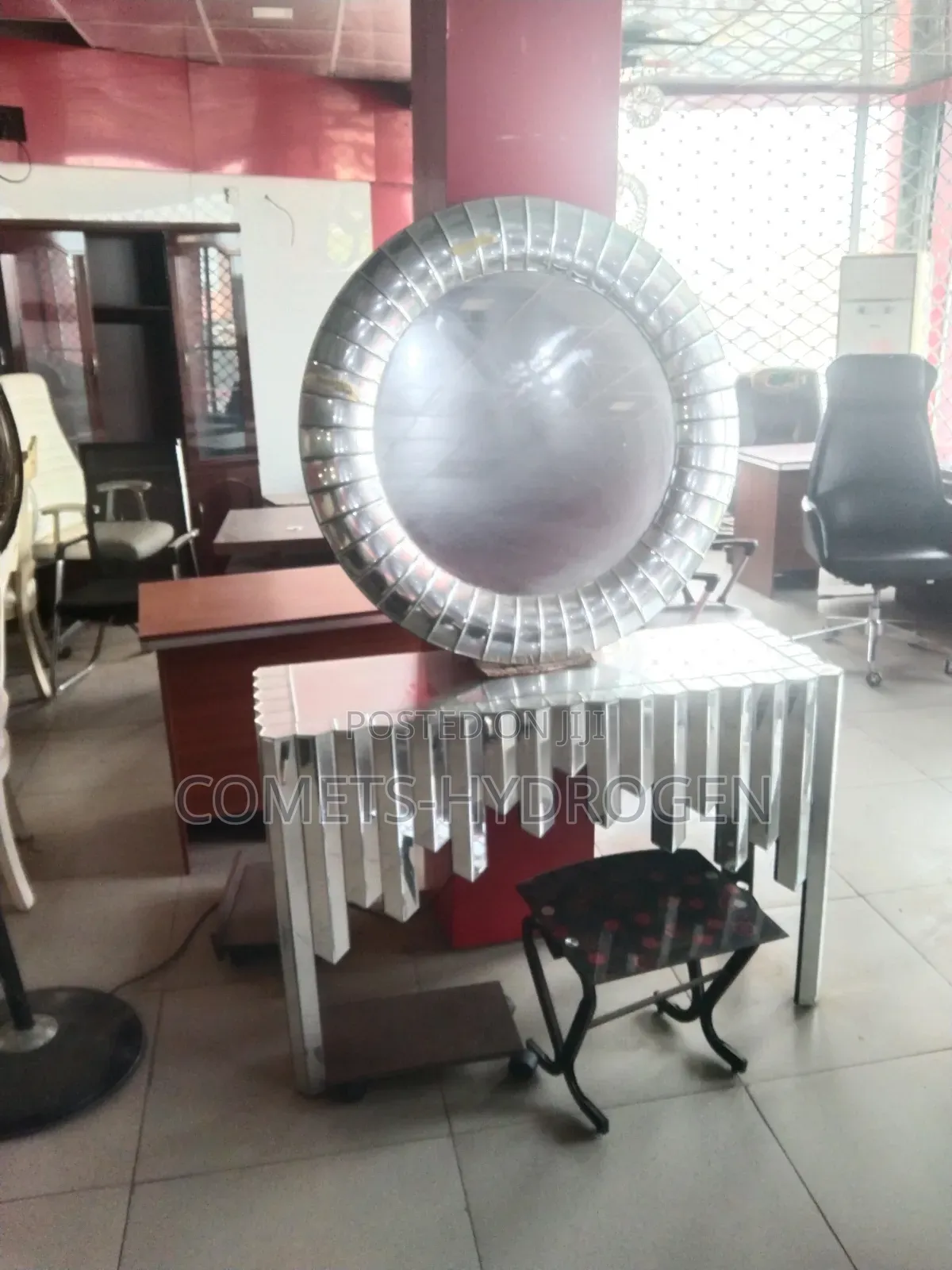 Modern Luxury Venetian Style Fully Mirrored Console Table Matching Set