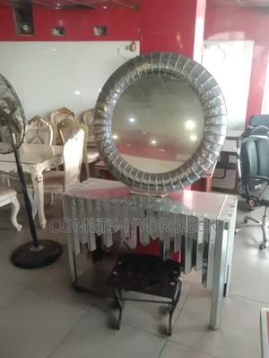 Modern Luxury Venetian Style Fully Mirrored Console Table Matching Set