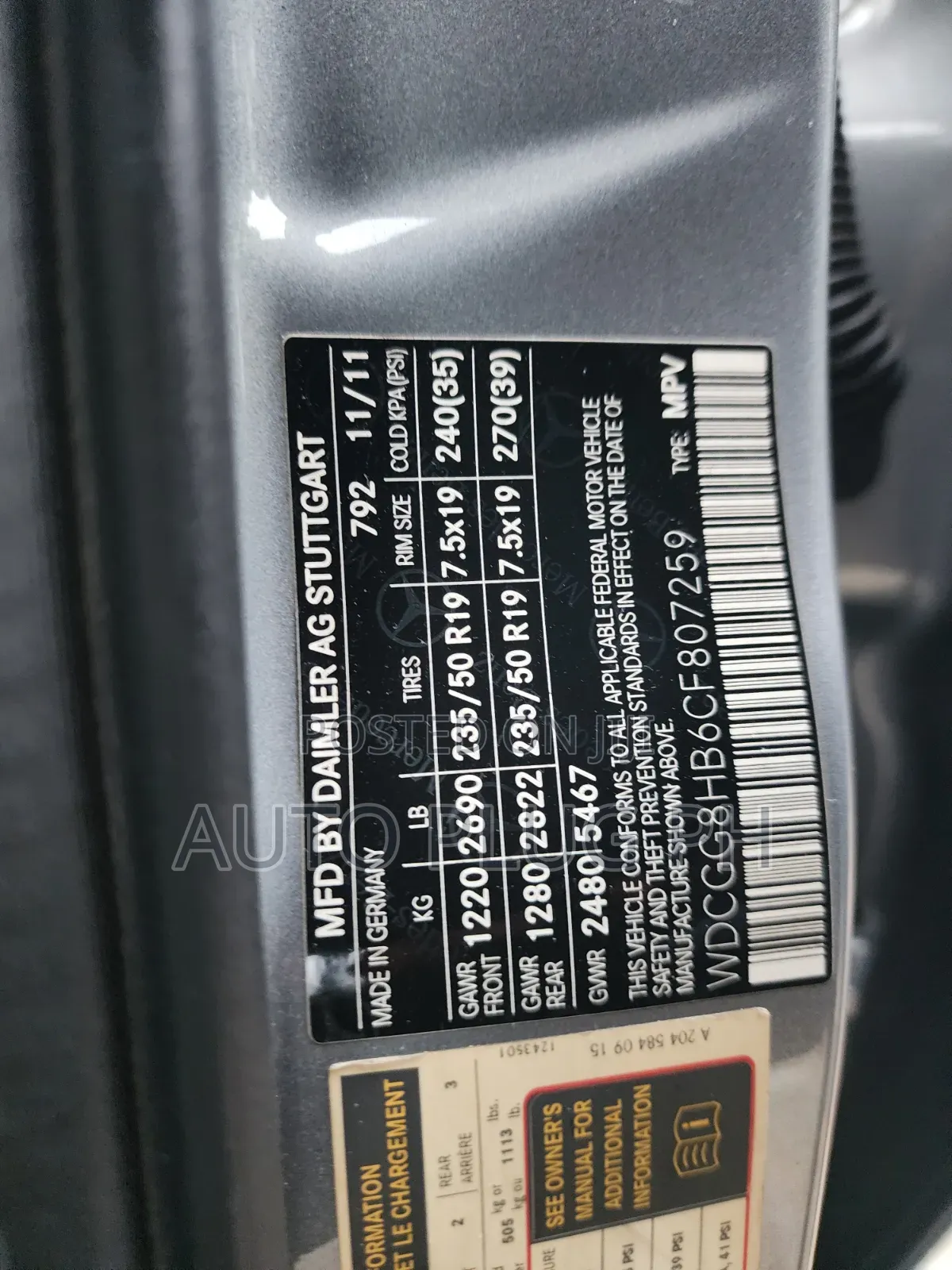 Mercedes-Benz GLK-Class 2012 Gray