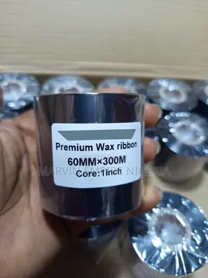 60mm by 300m Wax Ribbon for Thermal Printing
