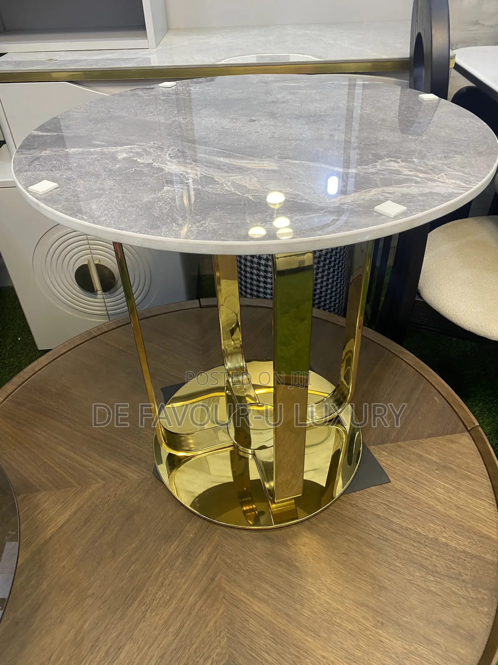 Side Stool Ceramic Marble Top