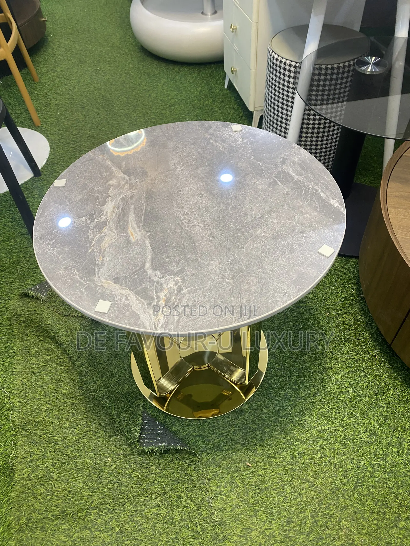 Side Stool Ceramic Marble Top