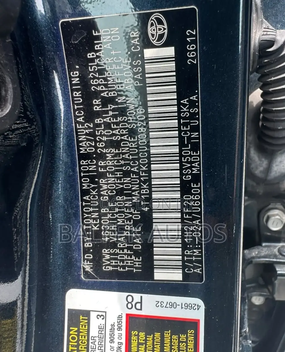 Toyota Camry SE V6 4dr Sedan (3.5L 6cyl 6A) 2012 Black