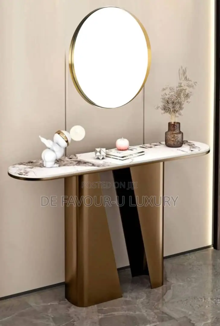 Marble Console Table and Mirror.