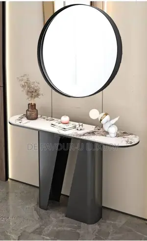 Marble Console Table and Mirror.