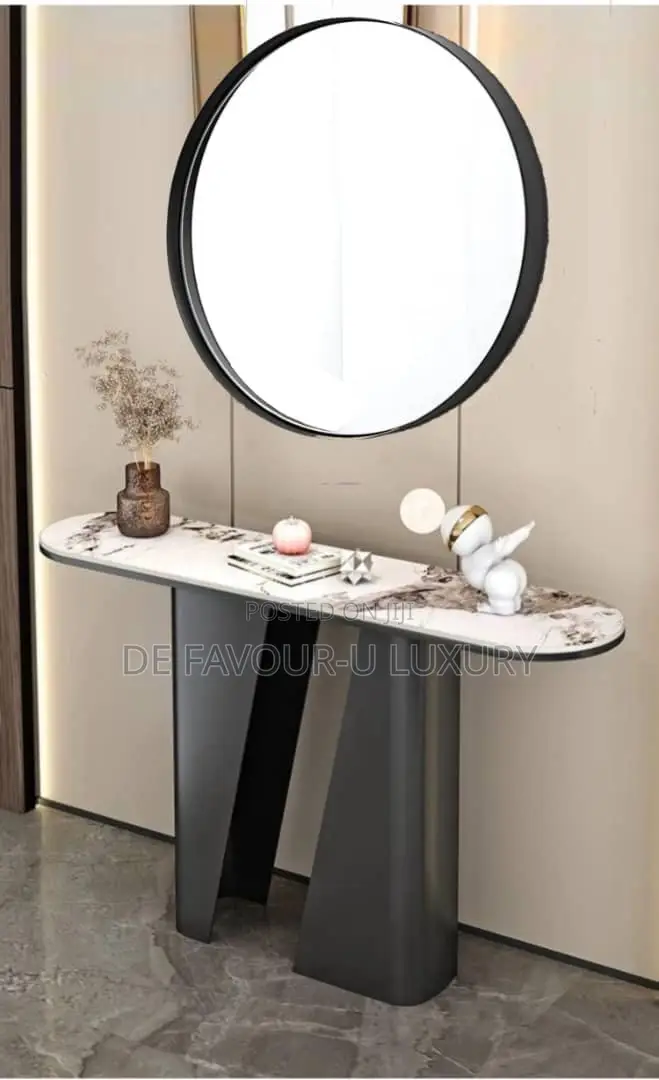 Marble Console Table and Mirror.