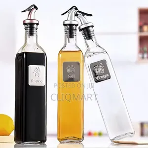 Glass Oil Dispenser Bottle 500ml With Pourer Spout, No Drip