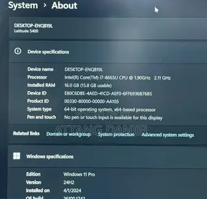 Laptop Dell Latitude 5400 8GB Intel Core i7 SSD 256GB