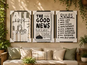 3pcs Set Crystal Acrylic Wall Frame 40 by 60cm (*3)