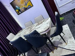 Marble Dining Table and Chairs.