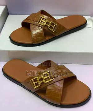 Fancy Men's Leather Slippers
