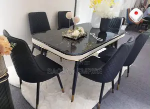LUXURY MARBLE DINNING TABLE SET (Comes With 6 Chairs )