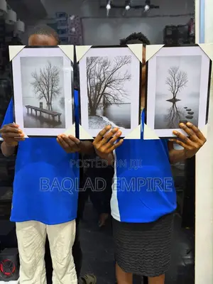 3 SET GLOSSY WALL ART Size:27 by 30cm
