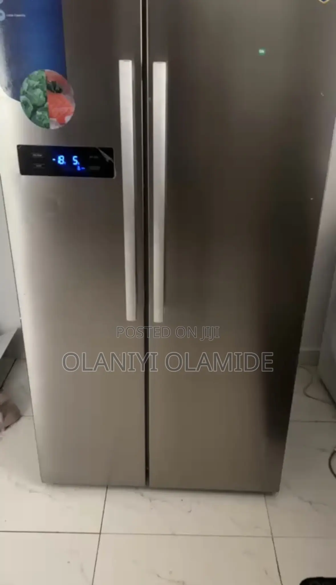 Side-by-Side Stainless Steel Refrigerator - 510L