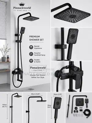England Black Master Standing Shower Set
