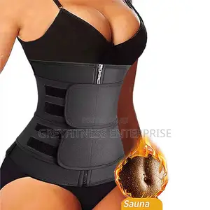 Double Strap Tummy Slimming Waist Trainer Sweat Belt