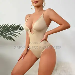 Tummy Control Plunge Bodysuit