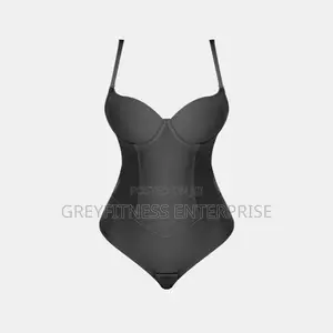 Push Up Bust Padded Tummy Control Bodysuit With Fishbones