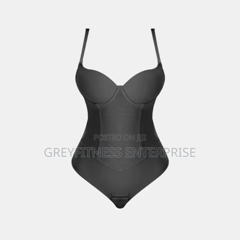 Push Up Bust Padded Tummy Control Bodysuit With Fishbones